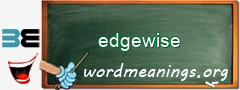 WordMeaning blackboard for edgewise